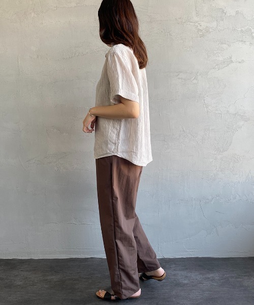 Danton（ダントン） 半袖シャツ 36 ネイビー レディース : ZOZOTOWN