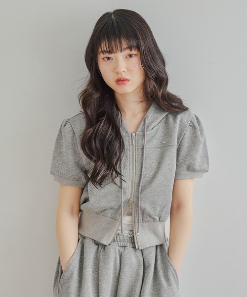 Heather（ヘザー） パーカー uvカット UV裏毛フーディ（半袖） 678642 