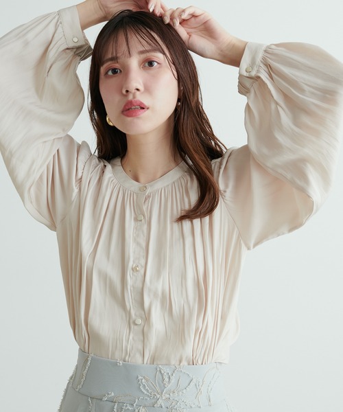 「natural couture」 長袖ブラウス FREE ピンク レディース_画像9