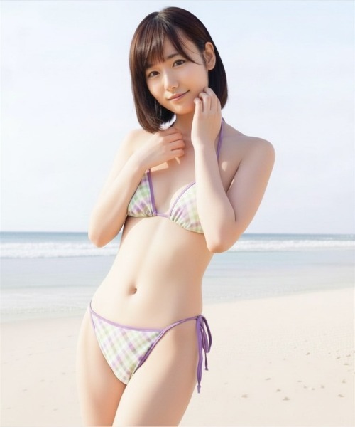 center i 水着 パステルチェックトライアングルビキニ レディース
