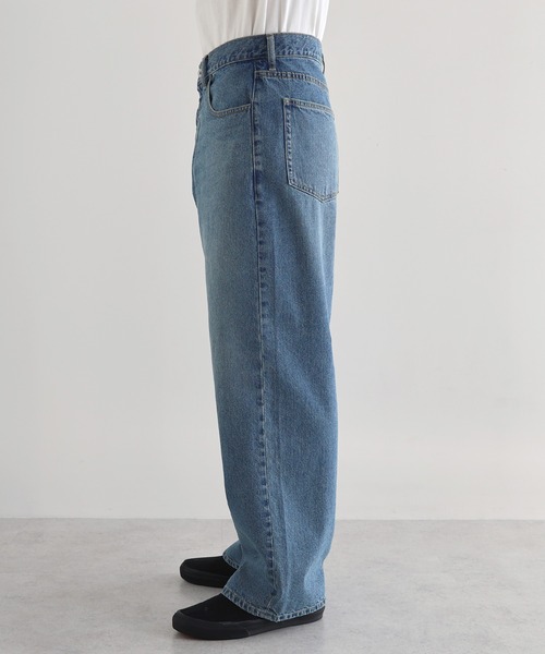「ANME」 デニムパンツ L オフホワイト レディース_画像4