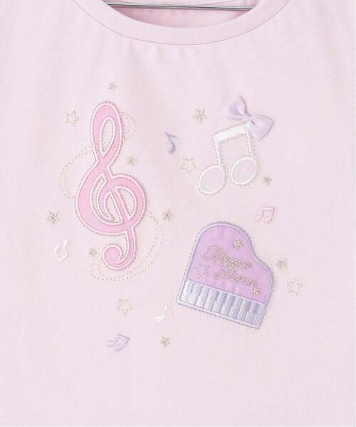 mezzo piano tシャツ 音符刺繍 半袖Tシャツ「接触冷感」 キッズ 子供服