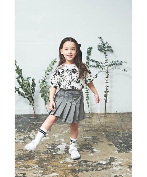 ハーフパンツ パンツ 接触冷感ブリーチキュロットスカート キッズ 子供服 女の子の画像