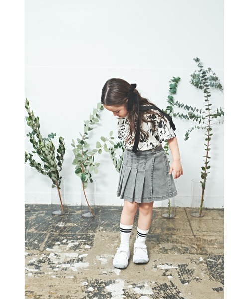 ハーフパンツ パンツ 接触冷感ブリーチキュロットスカート キッズ 子供服 女の子の画像