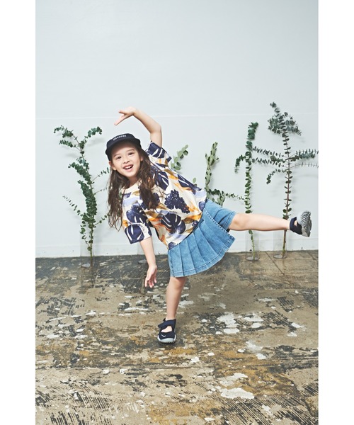 ハーフパンツ パンツ 接触冷感ブリーチキュロットスカート キッズ 子供服 女の子の画像