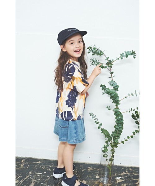 ハーフパンツ パンツ 接触冷感ブリーチキュロットスカート キッズ 子供服 女の子の画像