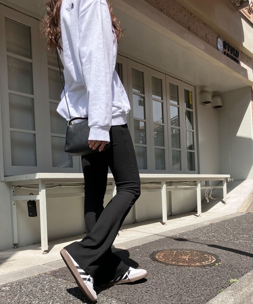 「meJane」 ブーツカットパンツ M グレー レディース_画像5