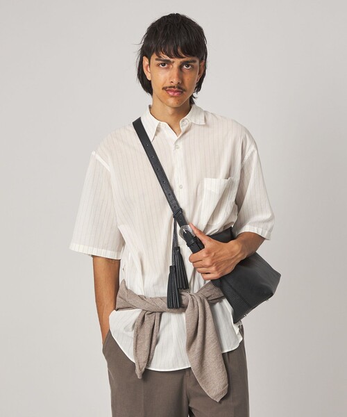 STEVEN ALAN（スティーブンアラン） シャツ 半袖 AKIHA ストライプ