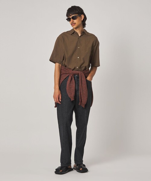 STEVEN ALAN（スティーブンアラン） シャツ 半袖 AKIHA ストライプ
