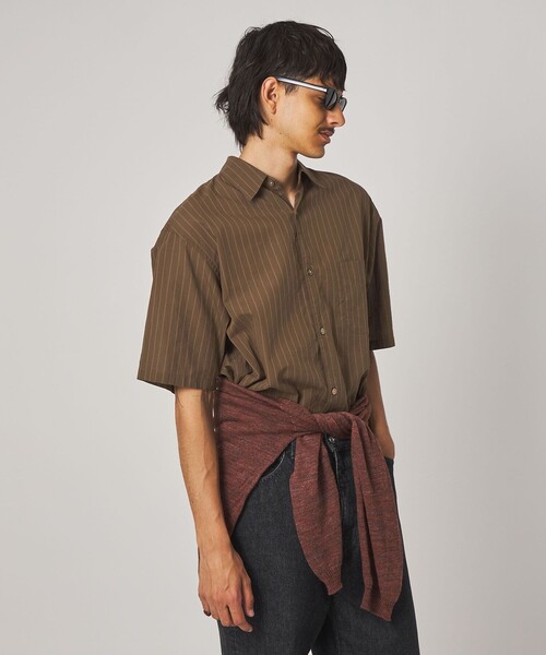 STEVEN ALAN（スティーブンアラン） シャツ 半袖 AKIHA ストライプ