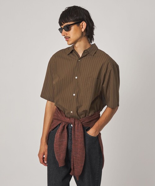STEVEN ALAN（スティーブンアラン） シャツ 半袖 AKIHA ストライプ
