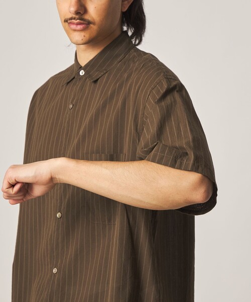 STEVEN ALAN（スティーブンアラン） シャツ 半袖 AKIHA ストライプ