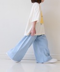 ワイドパンツ パンツ デニムイージーパンツ 6...の詳細画像5