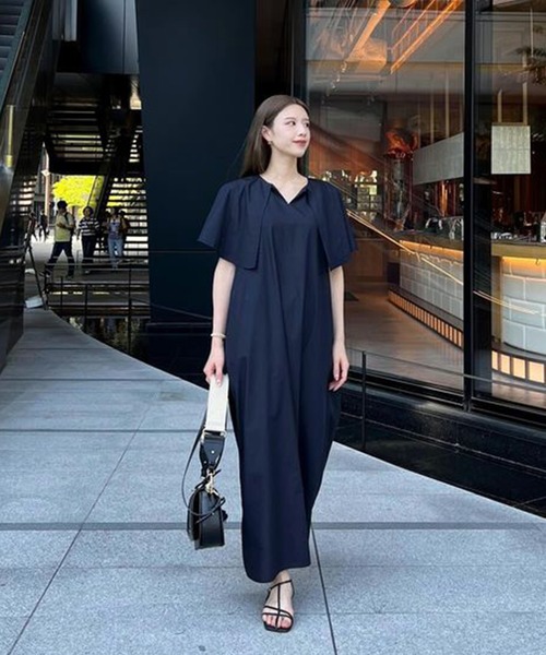 「Riberry」 ノースリーブワンピース MEDIUM ネイビー レディース_画像6