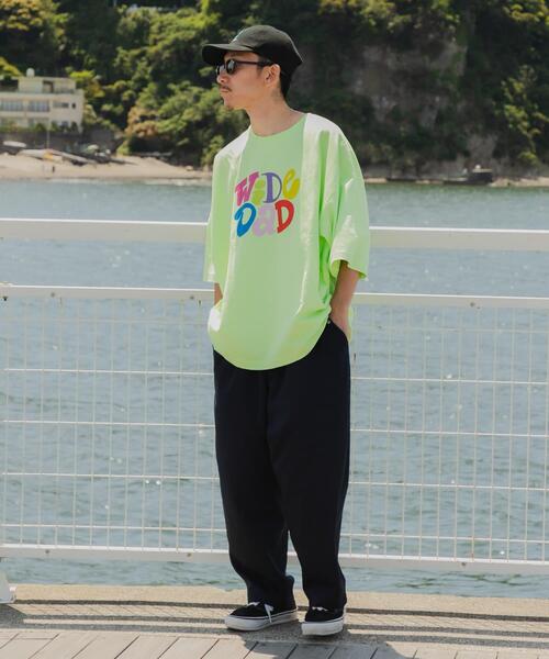 Wide Dad tシャツ Wide Dad GRAPHIC T-SHIRTS WITH HATCH メンズ
