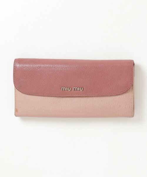 miu miu（ミュウミュウ） マドラスレザー 財布 - ピンク レディース