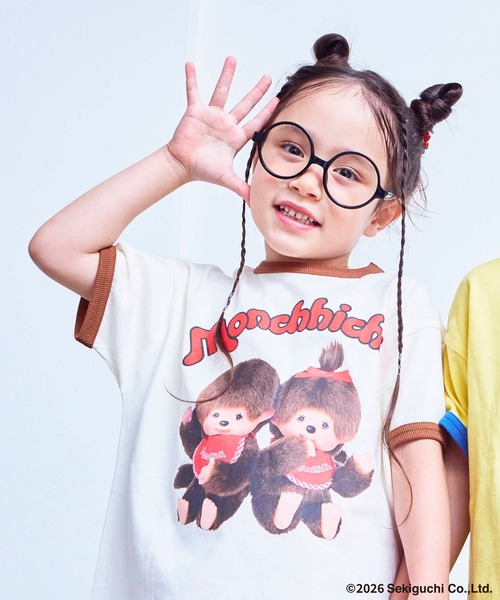 モンチッチ ペイントTシャツの男の子と女の子 ー MARKEY'S（マーキーズ） tシャツ 「別注」モンチッチ プリント半袖T