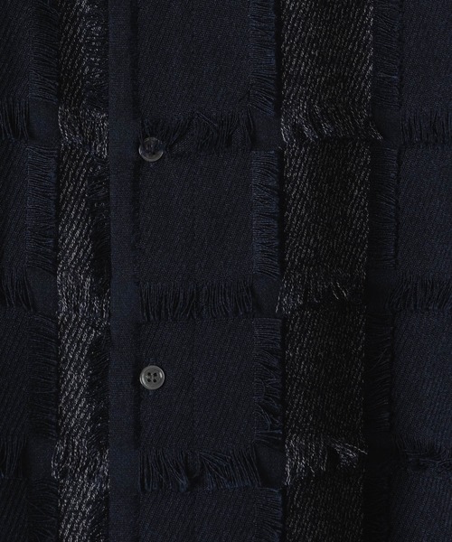 「Casper John」 長袖シャツ MEDIUM ネイビー メンズ_画像3