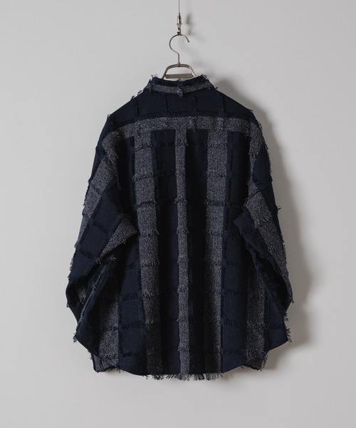「Casper John」 長袖シャツ MEDIUM ネイビー メンズ_画像5