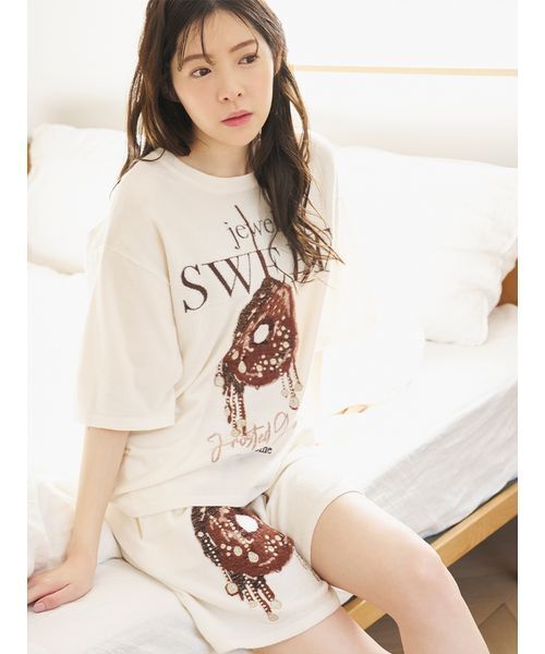 SNIDEL HOME パジャマ ルームウェア ビジュードーナッツニットプル