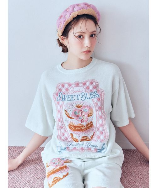 SNIDEL HOME パジャマ ルームウェア ビジュードーナッツニットプル