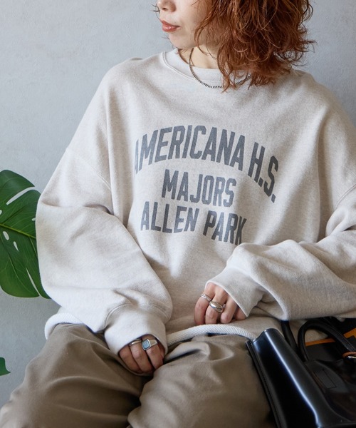 AMERICANA（アメリカーナ） トレーナー スウェット 別注 カレッジロゴ