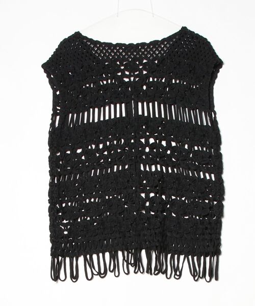 「PAGEBOY」 フリンジカーディガン FREE ブラック レディース_画像2
