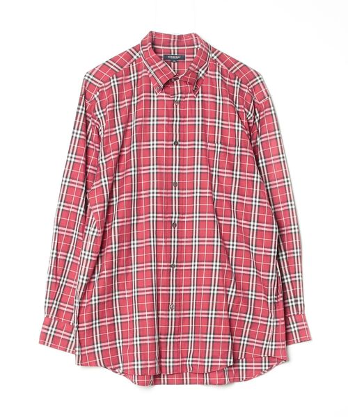 BURBERRY チェック柄 長袖シャツ 6Y BURBERRY（バーバリー） チェック柄長袖シャツ LL レッド メンズ