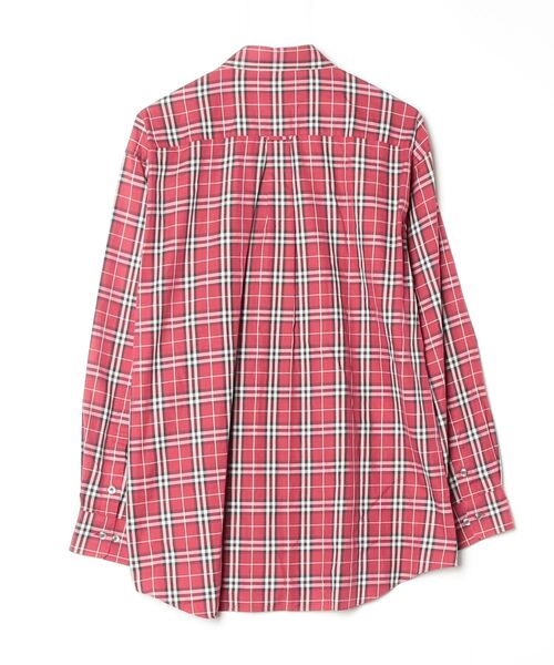 BURBERRY（バーバリー） チェック柄長袖シャツ LL レッド メンズ