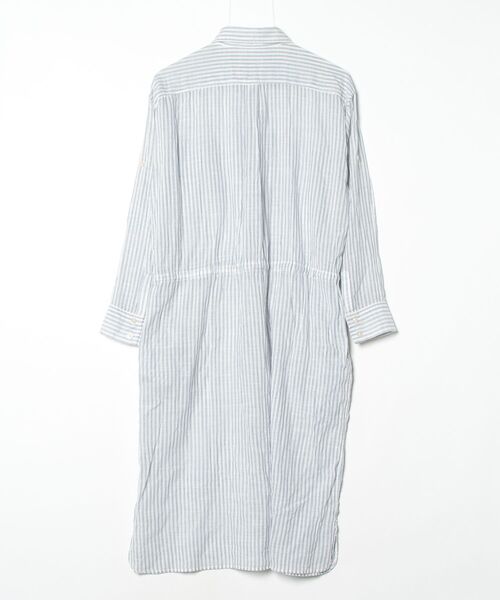 「DRWCYS」 ストライプ柄シャツワンピース 1 ブルー レディース_画像2
