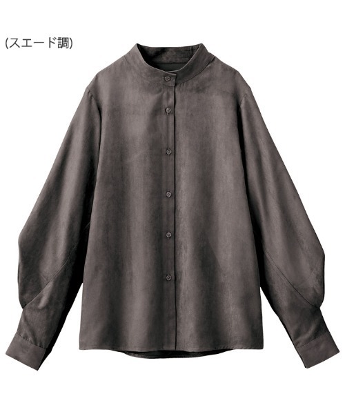 シャツ ブラウス バンドカラーバルーンスリーブシャツ レディース | GeeRA | 13