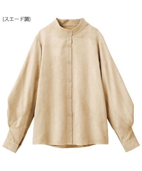 シャツ ブラウス バンドカラーバルーンスリーブシャツ レディース | GeeRA | 14
