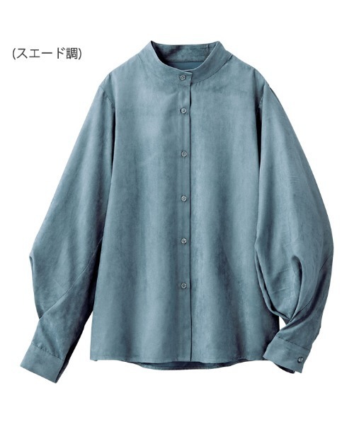 シャツ ブラウス バンドカラーバルーンスリーブシャツ レディース | GeeRA | 15