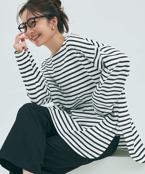 coca tシャツ コットンサイドスリットロンT レディース
