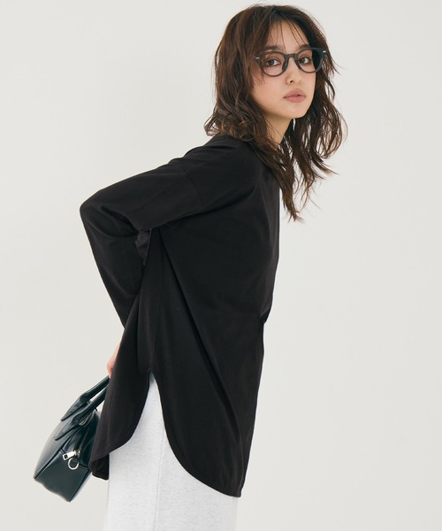 coca（コカ） tシャツ コットンサイドスリットロンT レディース