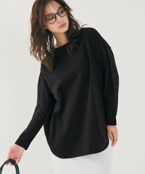 coca（コカ） tシャツ コットンサイドスリットロンT レディース