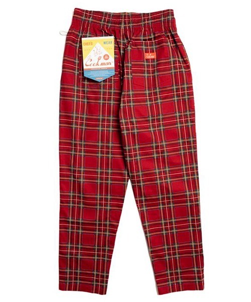 クックマン シェフパンツ 新品 タータンレッド COOKMAN パンツ Cookman クックマン シェフパンツ イージー