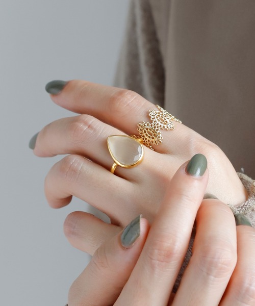 指輪 ドロップモチーフの天然石リング Zozotown Paypayモール店 通販 Paypayモール