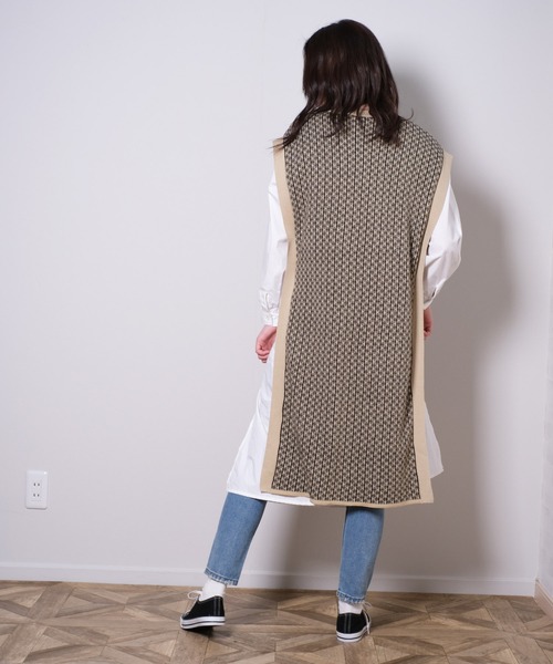 【専用】The toe グレー ニットベスト　モダングラフィックベスト RT-161】W・FOCUS ニットベスト FREEサイズ グレー - メルカリ