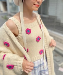 時間指定不可】 キャンディーストリッパーFLOWER CROCHET KNIT