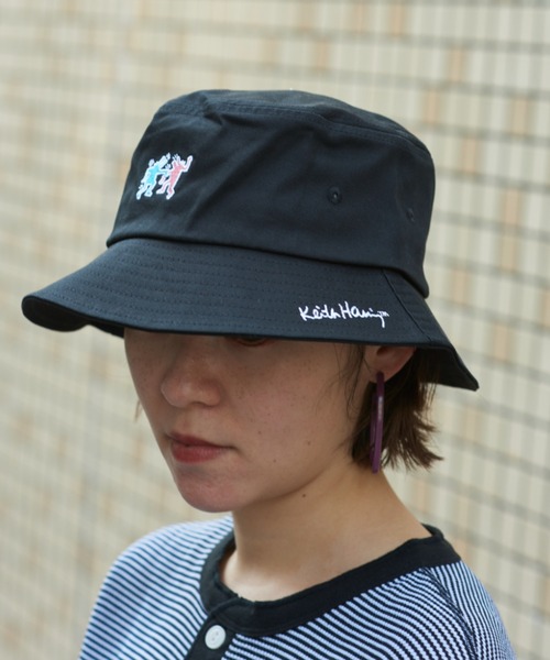 Keith Haring 帽子 ハット 「Keith Haring」アートロゴバケット