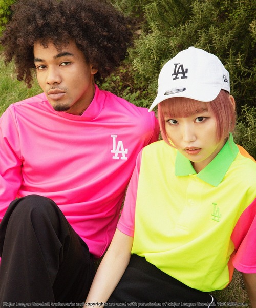 ポロシャツ ポロ 「MLB/Los Angeles Dodgers」ポリメッシュポロシャツ レディース メンズ MLB/Los Angeles Dodgers】ポリメッシュポロシャツ（ポロシャツ