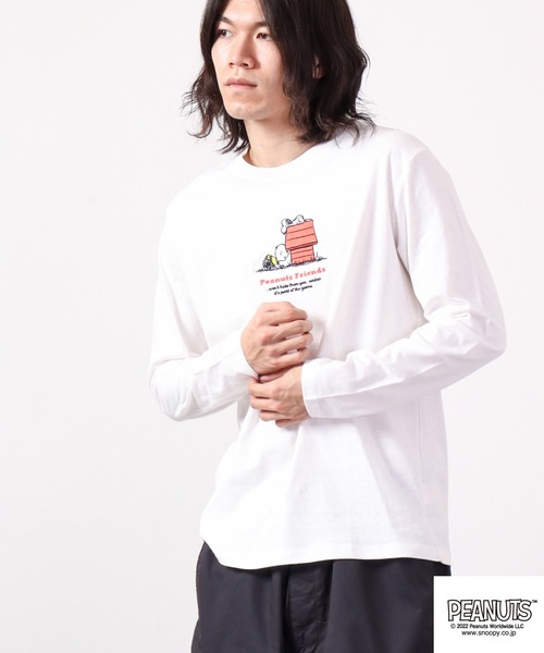 PEANUTS tシャツ スヌーピー 長袖Tシャツ レディース メンズ
