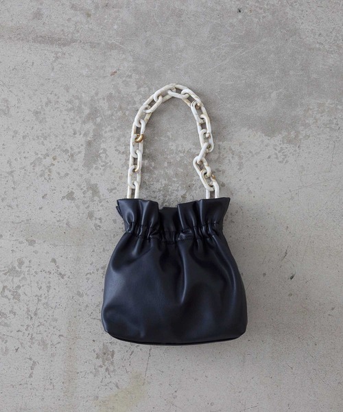 【レア商品】雉 フェザーバッグ／ショルダーチェーン付き／レトロ 3WAY FRILL POCHETTE SIZE:S(チェーンショルダー) | tortoago