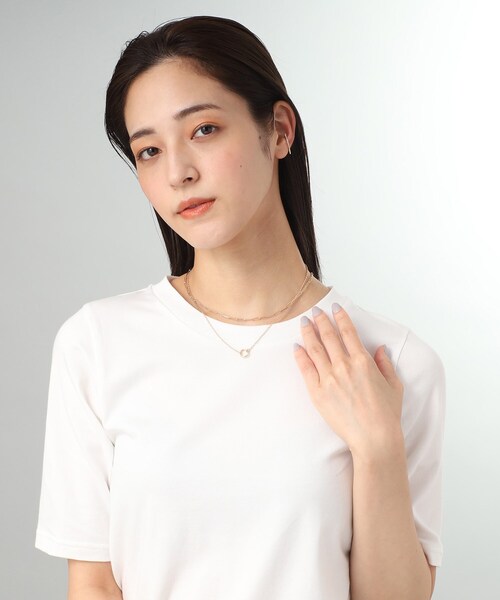 ネックレス K10中空リングモチーフ ネックレス レディースの画像