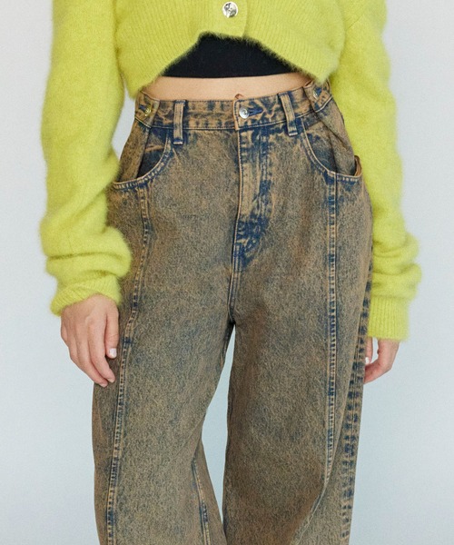 haeklowwaistwidedenimpantsローウエストデニム セール】ローウエストフレアデニムパンツ（デニムパンツ