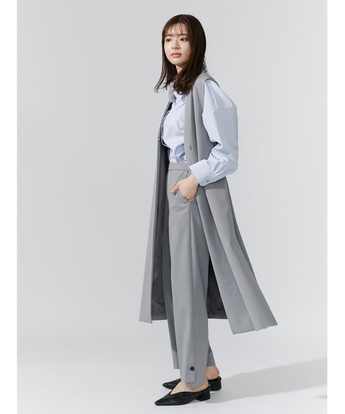 「TONAL」T/Rロングジレ トーナル TONAL T/Rロングジレ （ブラック） -ファッション通販