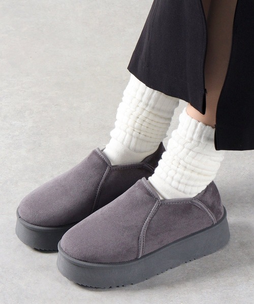 Dedes ブーツ 軽量厚底 ユニセックス ムートンブーツ メンズ