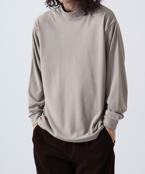 【CULLNI】ハイネックカットソー　メンズ　　カーキー色　1サイズ CULLNI】ハイネックカットソー メンズ カーキー色 1サイズ