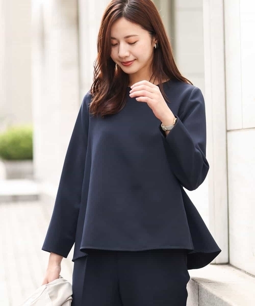 ブラウス シャツ セミフレアシルエットブラウス/制菌加工/洗える レディース MK MICHEL KLEIN ブラウス シャツ セミフレアシルエットブラウス